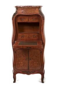 A Louis XV Style Secretaire a Abattant, E. Kahn & Cie, Height 56 1/2 x width 27 x depth 18 1/2 inches.
