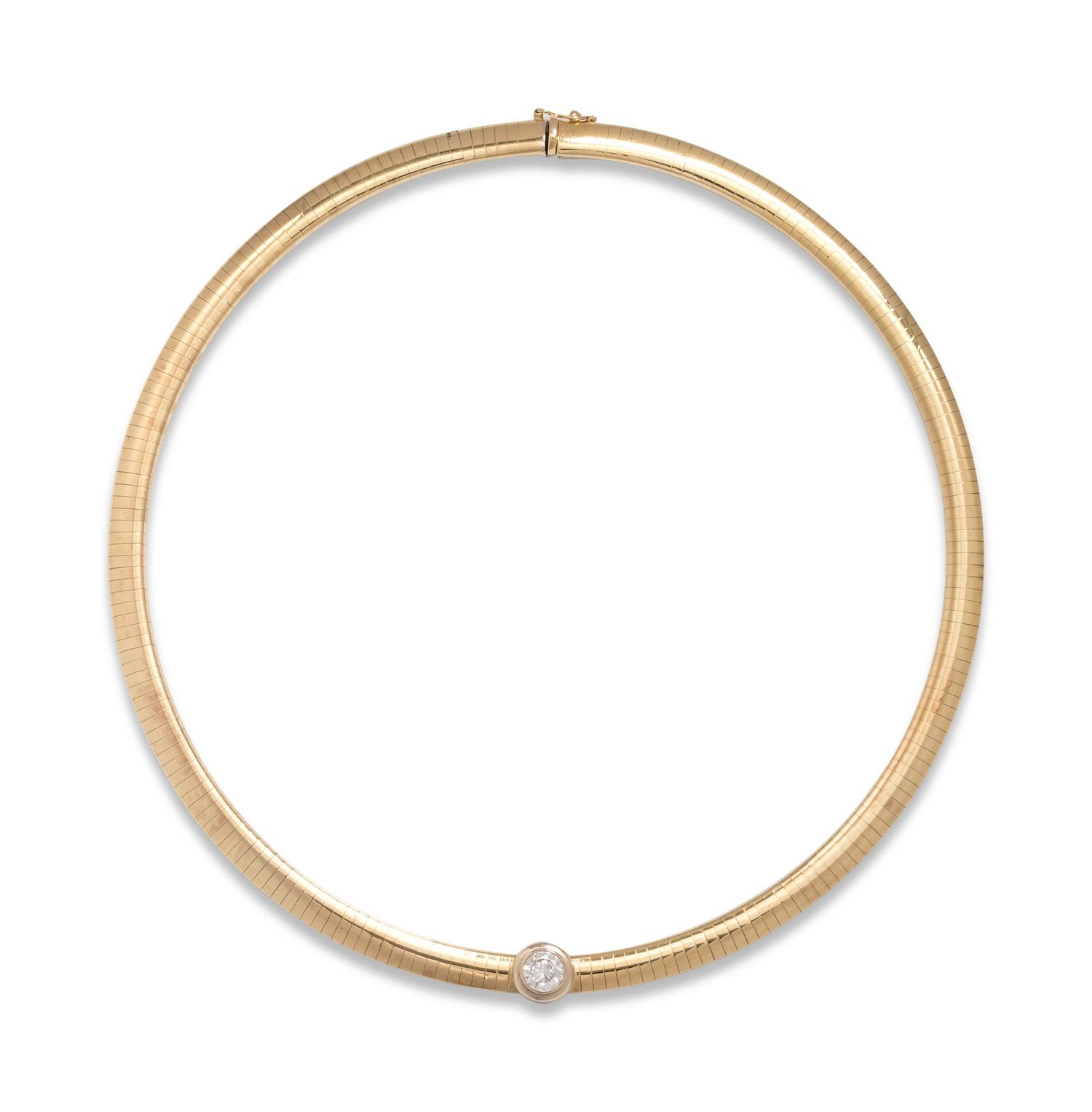 YELLOW GOLD AND DIAMOND COLLAR NECKLACE