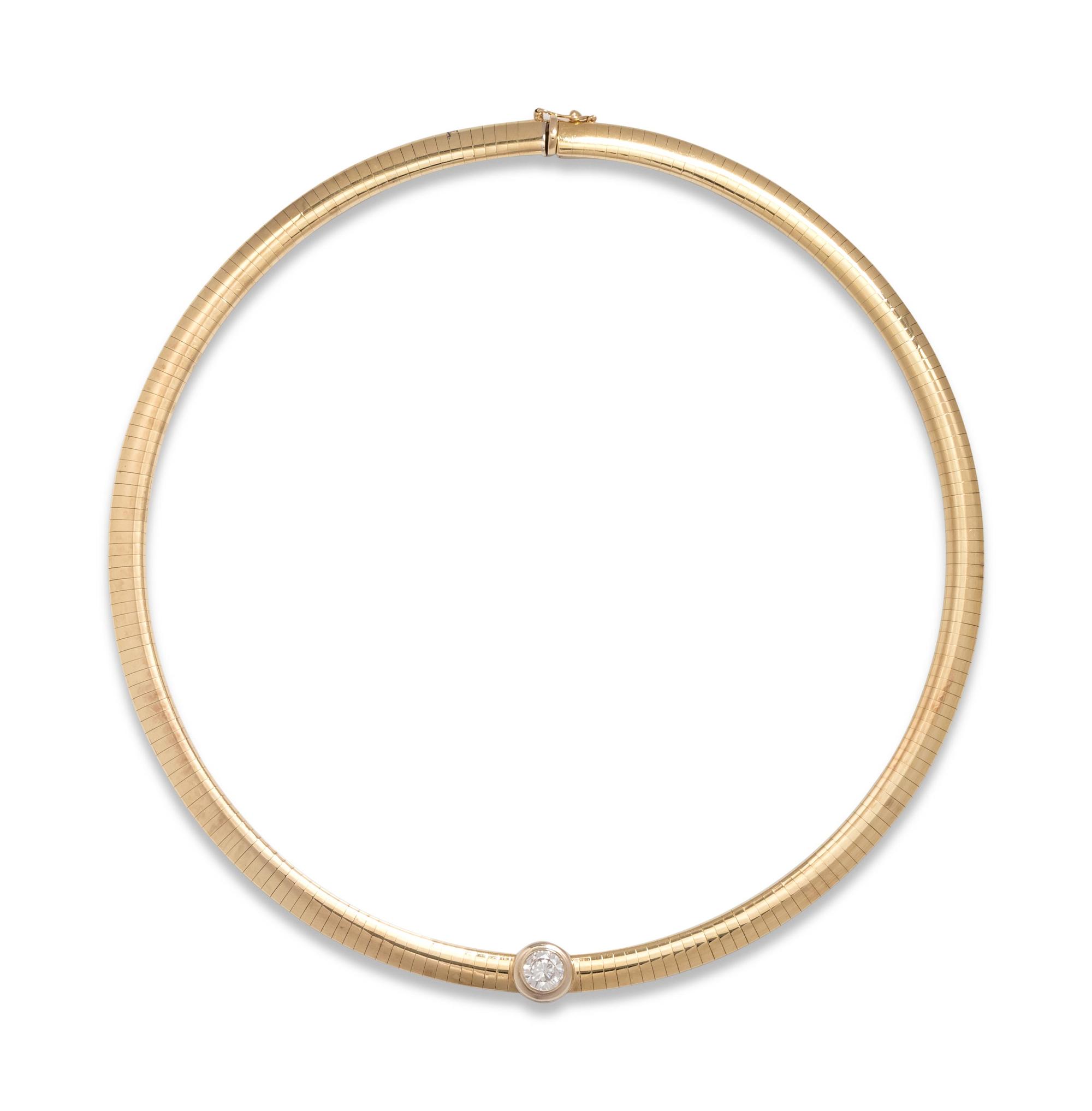 YELLOW GOLD AND DIAMOND COLLAR NECKLACE