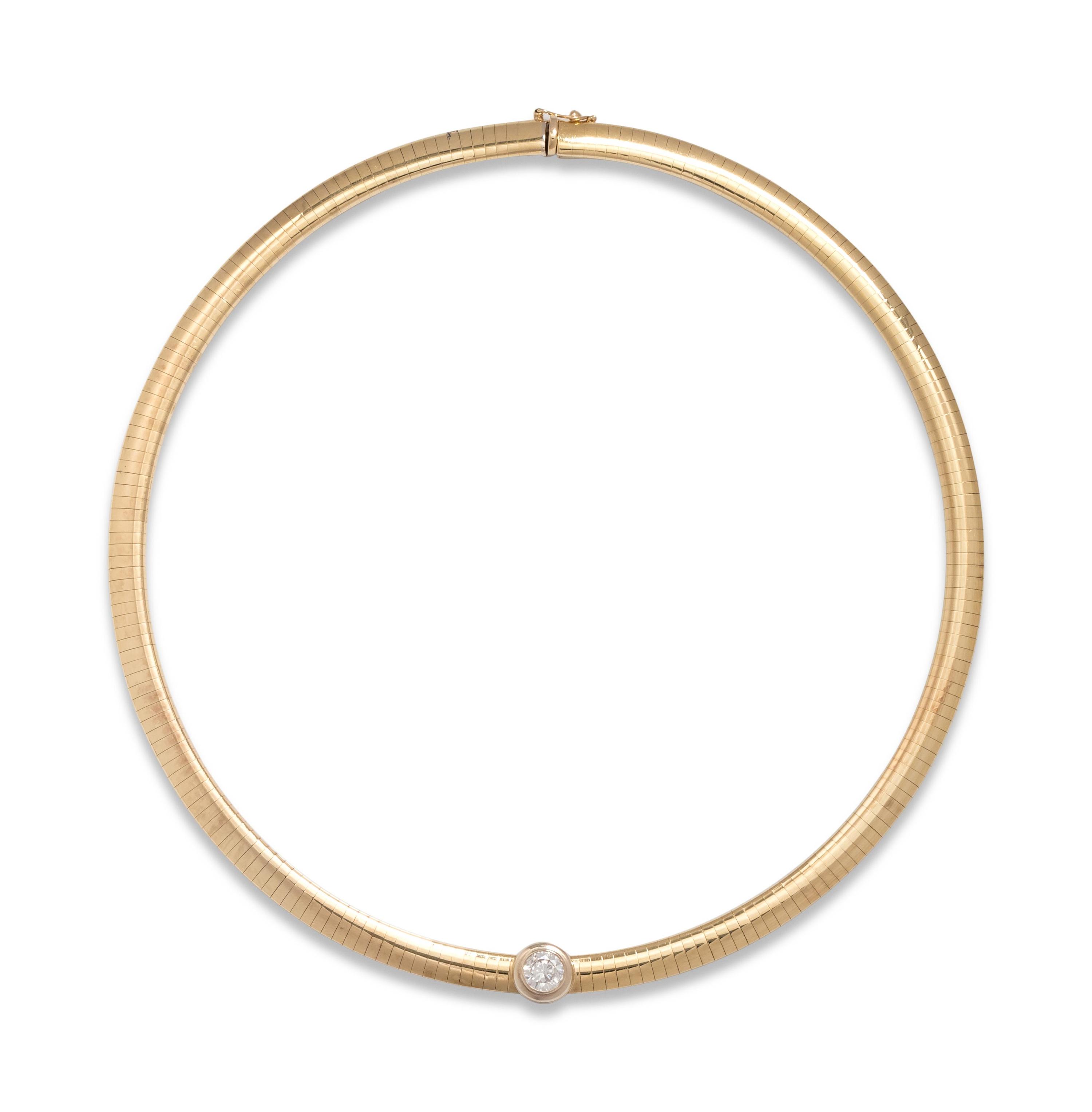 YELLOW GOLD AND DIAMOND COLLAR NECKLACE