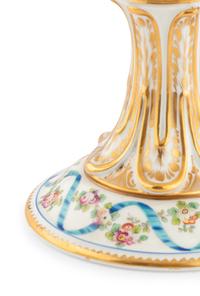 Five Sèvres Style Porcelain Rubans Bleu Céleste Articles