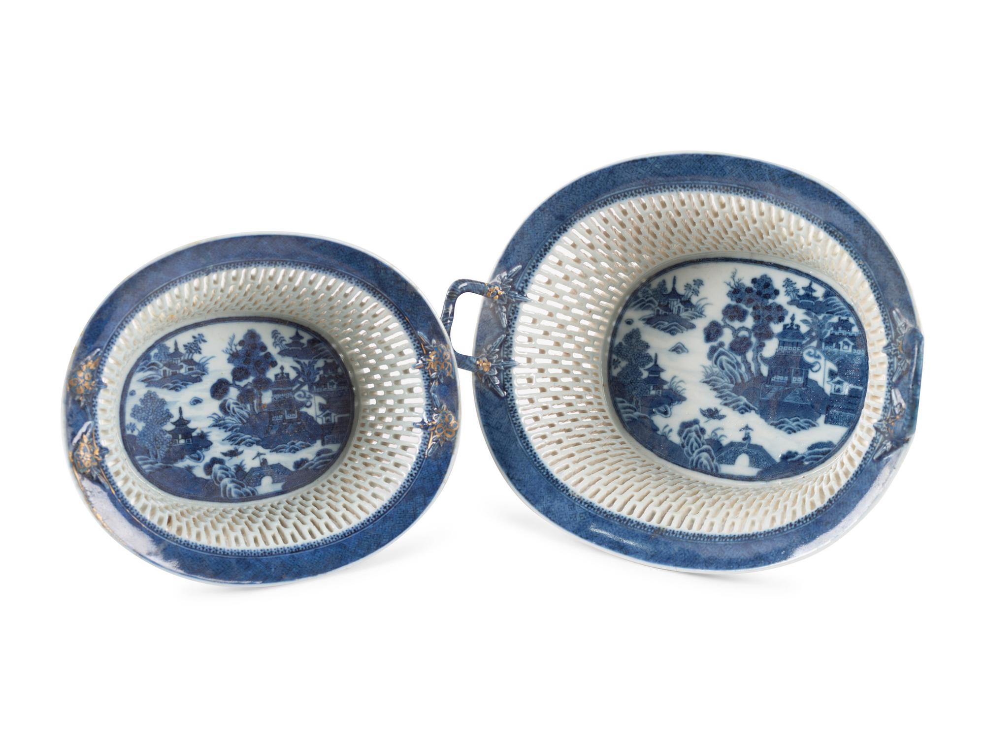 Ten Pieces of Chinese Export Porcelain, Including Fitzhugh and Canton