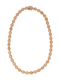 OPAL AND DIAMOND NECKLACE