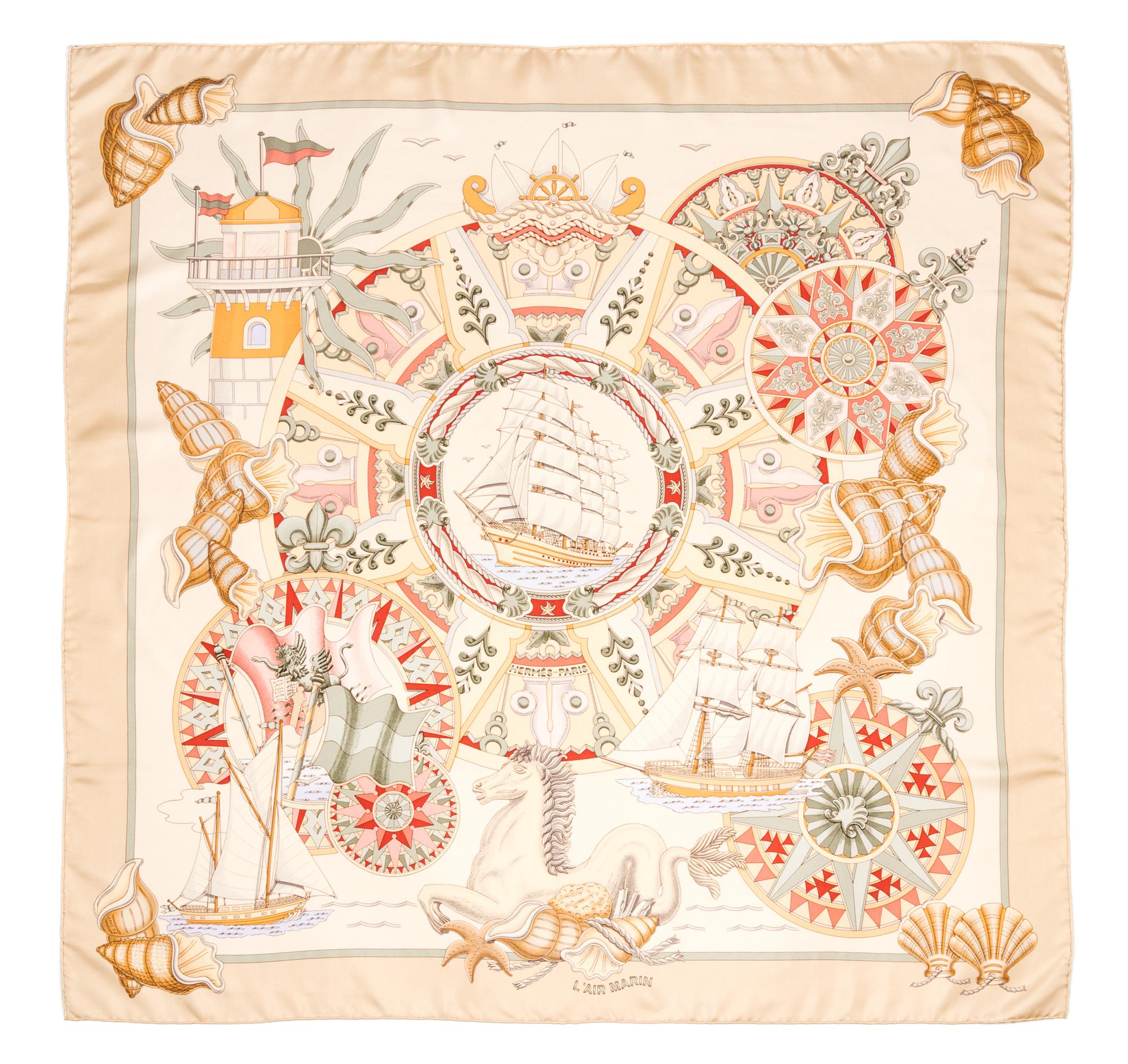 An Hermes 90cm Silk Scarf, 36"x36".