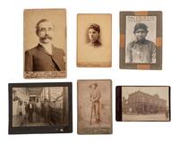 [EARLY PHOT.] 6 photos owned or taken by Nicholson, incl. criminal "Blinky" Morgan & Native subject