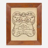 A Fraktur reward of merit for Hanna Dornbanck "Presented by Daniel Sauder," dated "1823"