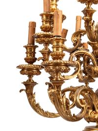 A Pair of Louis XVI Style Gilt Bronze Seventeen-Light Torchères