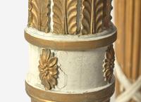 A Pair of George III Parcel Gilt and Cream Painted Pedestals