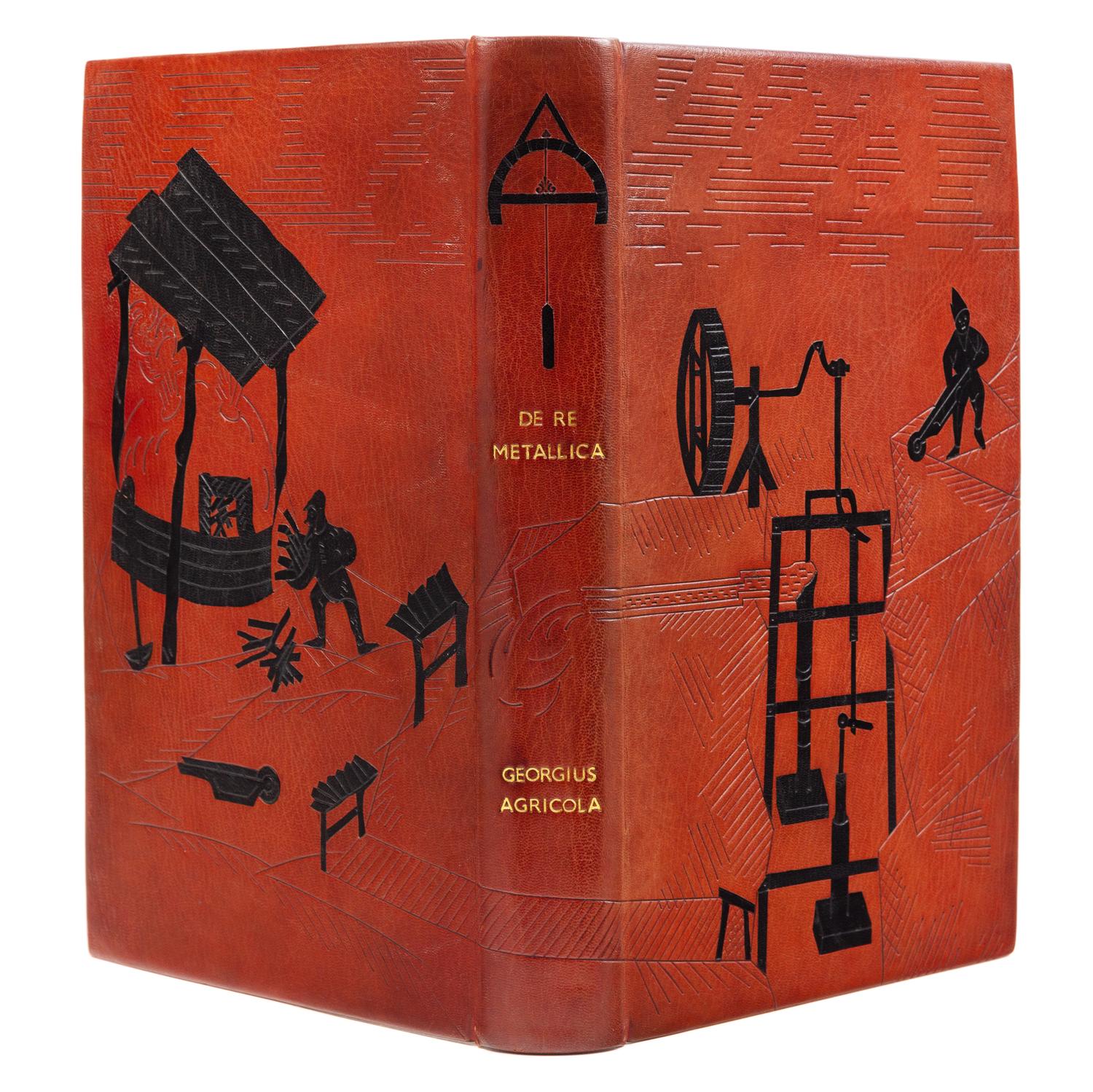 [BINDINGS]. AGRICOLA, Georgius (1494-1555). De re Metallica. Rome: Societa Finanziaria Siderurgica, 1959.