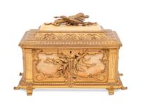 A Continental Marble and Gilt Bronze Table Casket