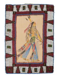 Plains Beaded Frame with Ledger Portrait