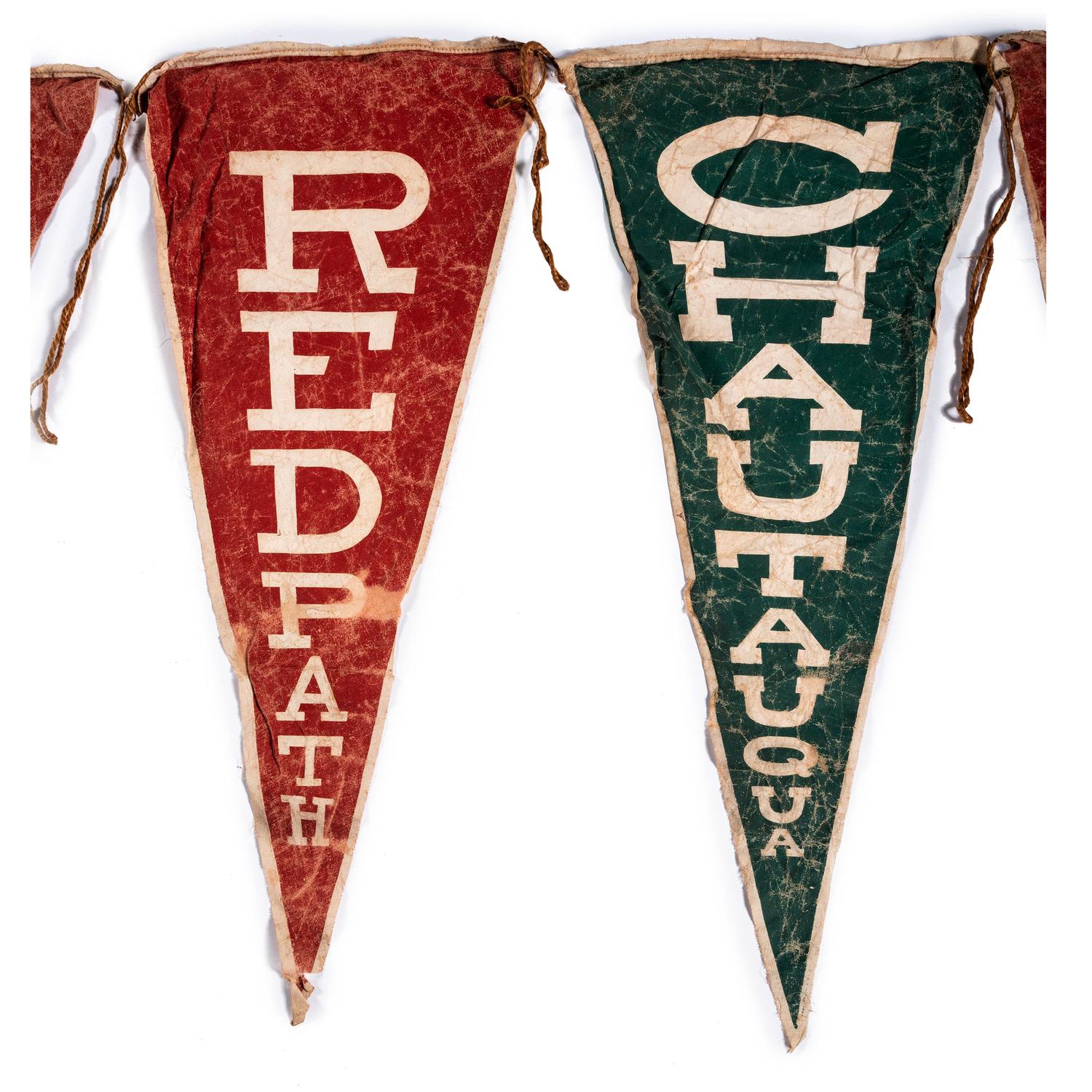 [AMERICANA]. Redpath Chautauqua pennant string, early 20th century.