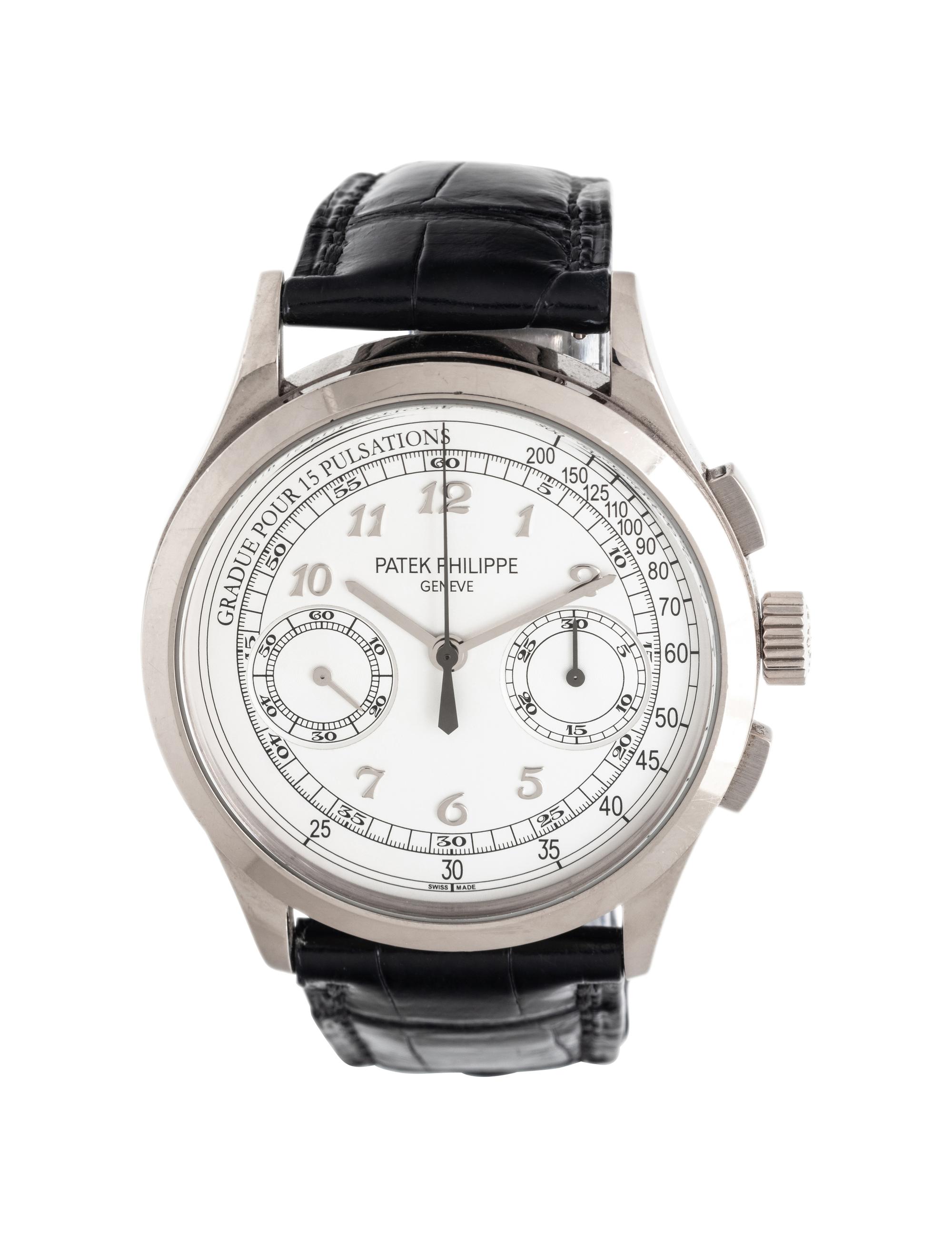 PATEK PHILIPPE, REF. 5170G 18K WHITE GOLD PULSATION SCALE CHRONOGRAPH WATCH