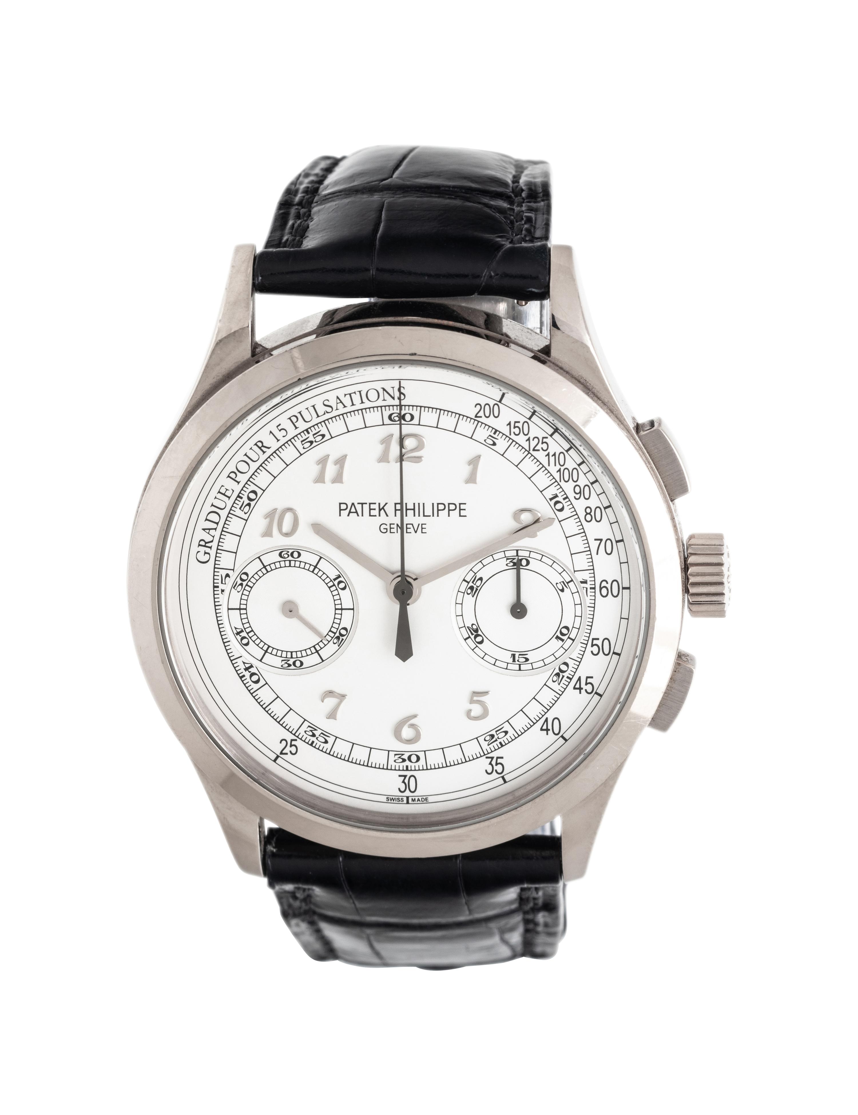 PATEK PHILIPPE, REF. 5170G 18K WHITE GOLD PULSATION SCALE CHRONOGRAPH WATCH
