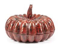 A Large Italian Papier-Mache Gourd-Form Box Diameter 26 inches.