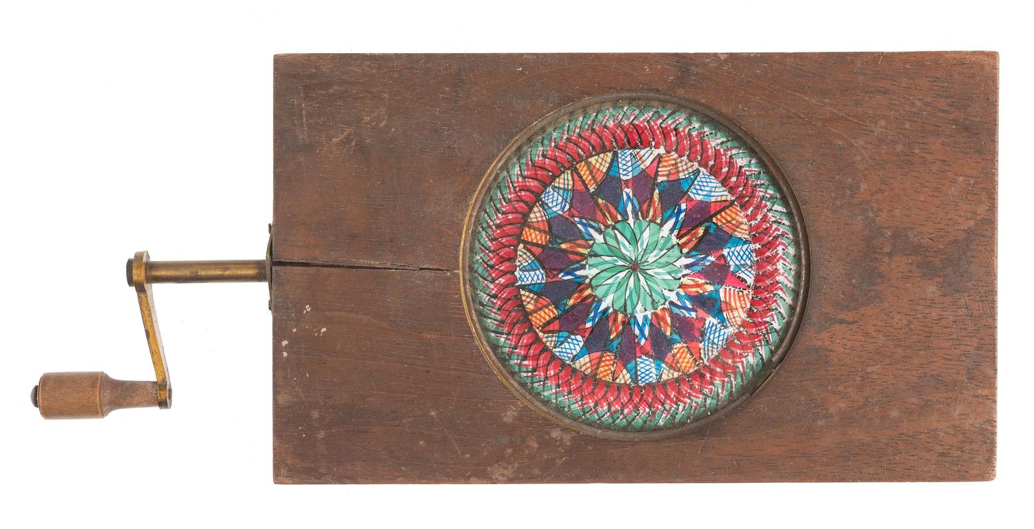 [MAGIC LANTERN SLIDES]. A group of 37 miscellaneous glass viewing slides including chromatrope mechanical examples.
