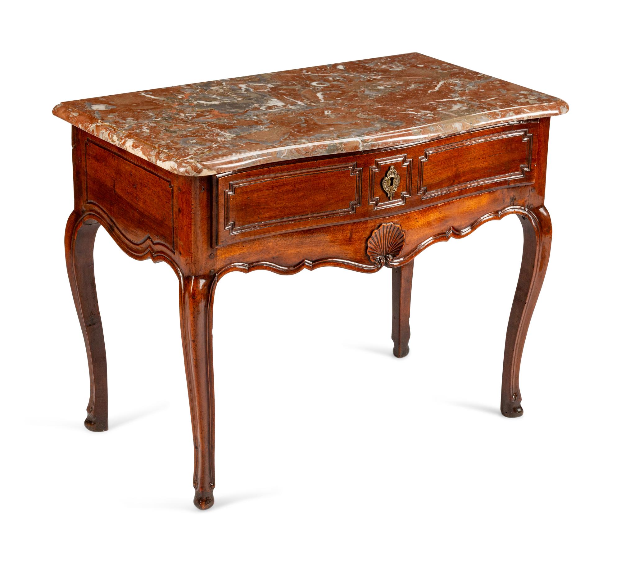 A Louis XV Provincial Carved Walnut Table