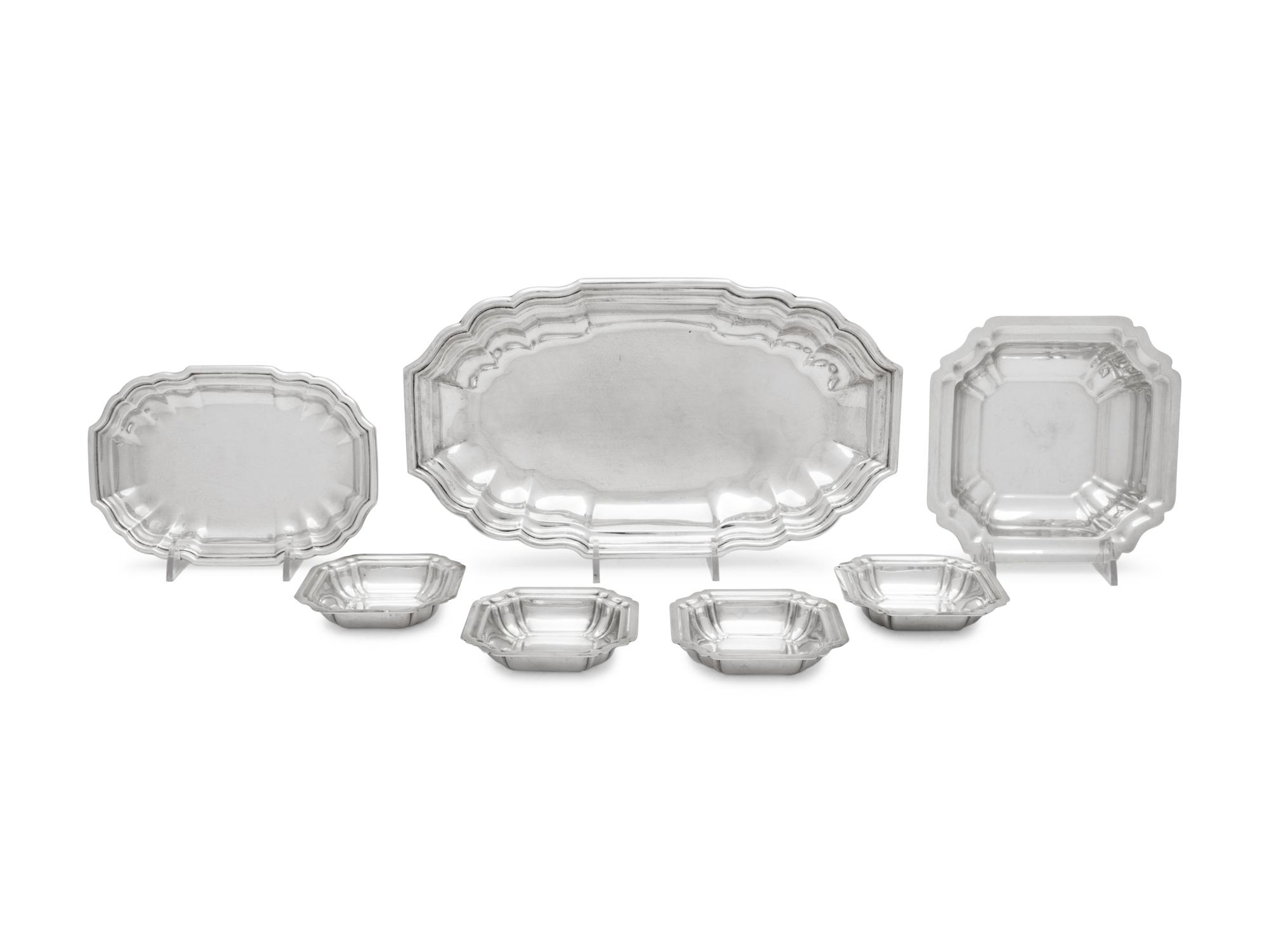 A Group of Seven American Silver Table Articles