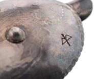 Heavily Stamped Silver Ashtrays, with Knifewing, Rainbow Guardian, Lightening, and Sunface Imagery