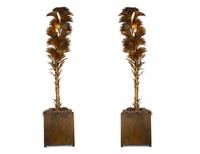 A Pair of Gilt Metal Palm Trees in the Manner of Hans Kögl — 20th Century