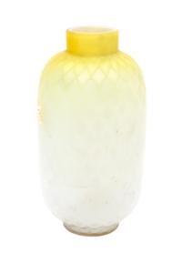 A Victorian Satin Glass Vase Height 8 1/4 inches.