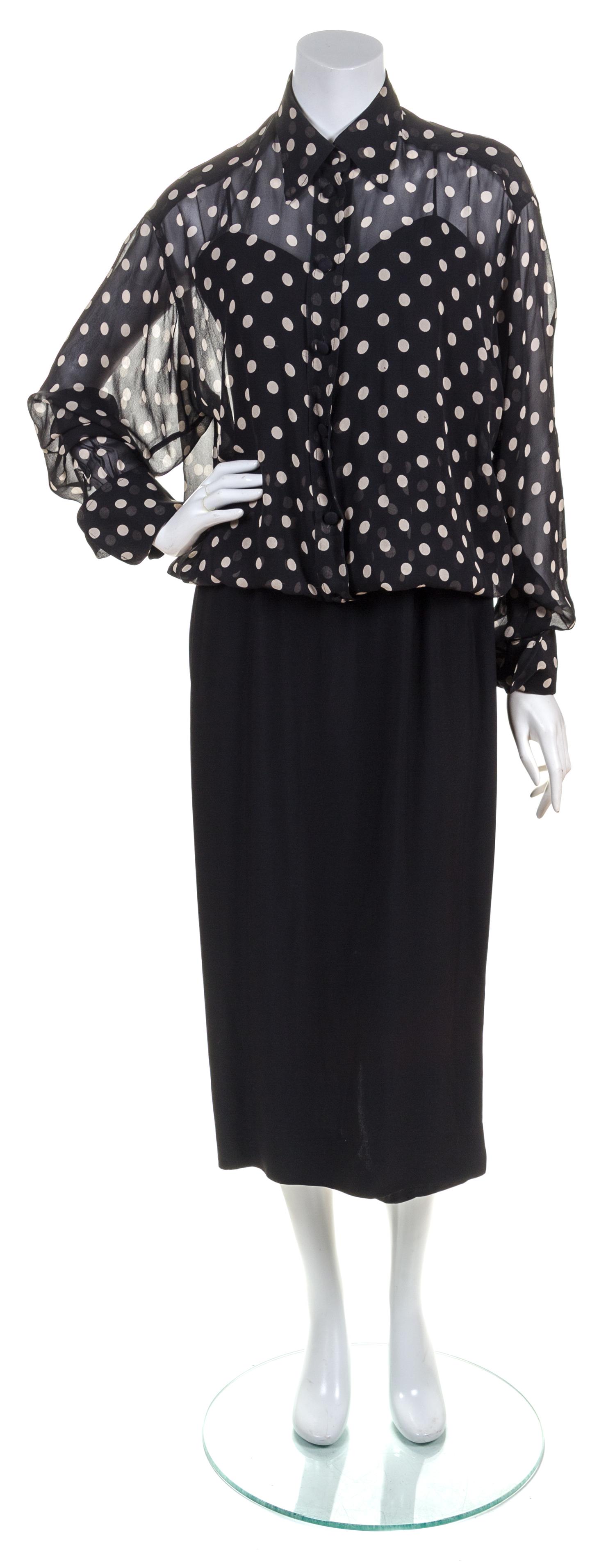 A Moschino Black Silk Dress, Size 10.