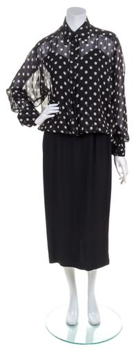 A Moschino Black Silk Dress, Size 10.
