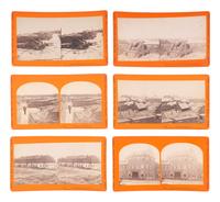 [CIVIL WAR]. A group of 24 stereoviews featuring scenes around Virginia including artillery, fortifications, Confederate prisons, and other subjects. Hartford, CT: Taylor & Huntington, ca 1890s.