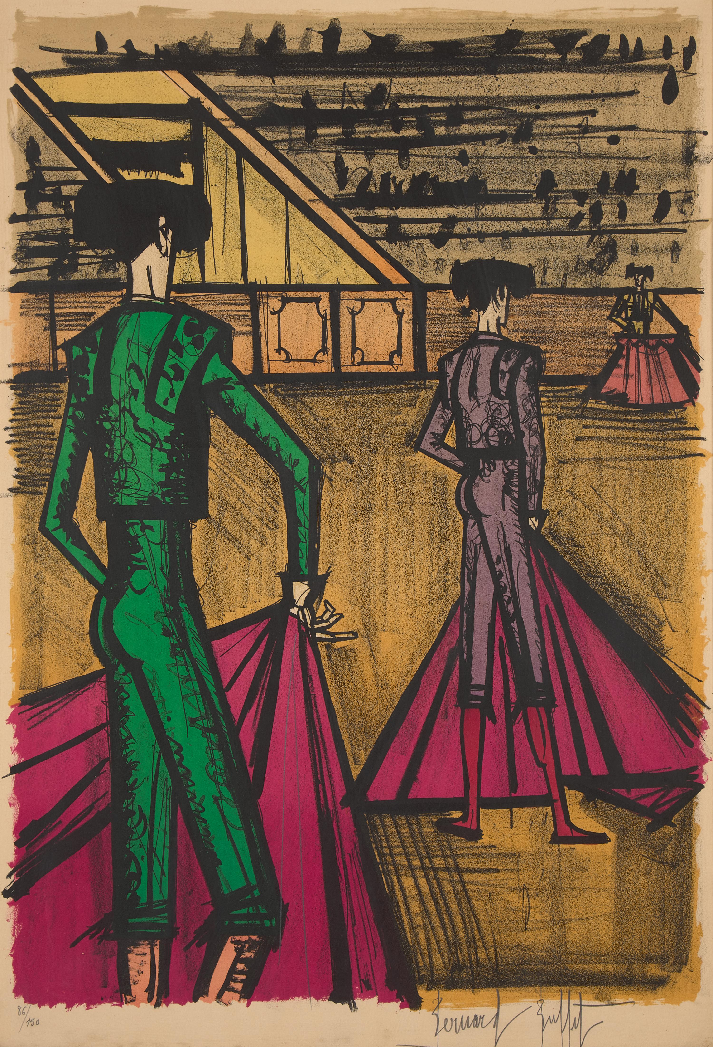 Bernard Buffet (French, 1928-1999) — Deux toréadors , 1966