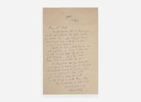 [Literature] Woolf, Virginia: Autograph Letter, signed