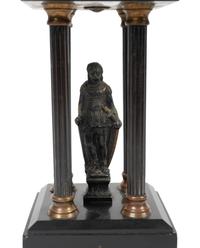A Pair of Grand Tour Black Slate Collonnade Temple Models — LATE 19TH CENTURY