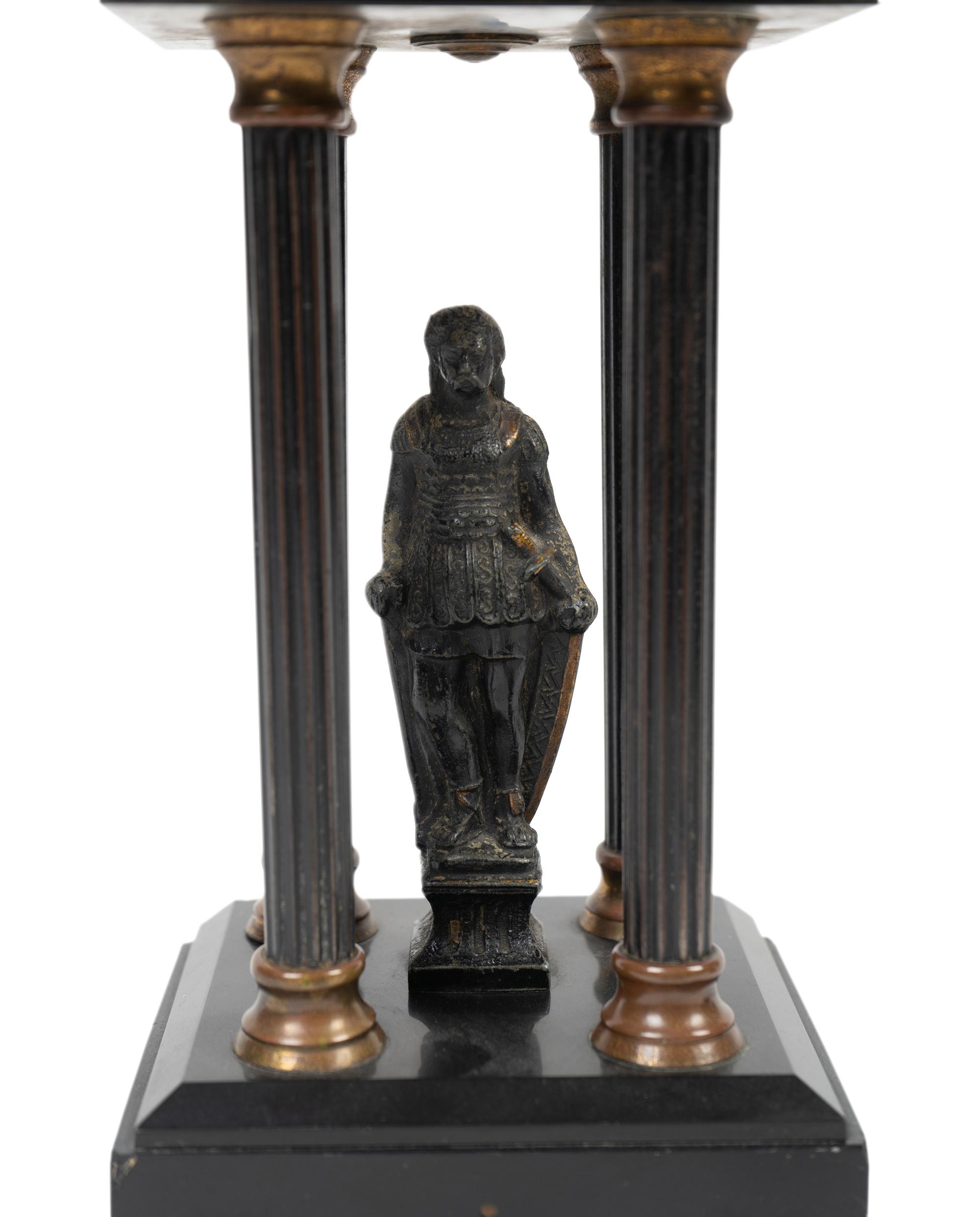 A Pair of Grand Tour Black Slate Collonnade Temple Models — LATE 19TH CENTURY