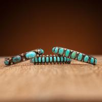 Navajo Silver and Turquoise Cuff Bracelets