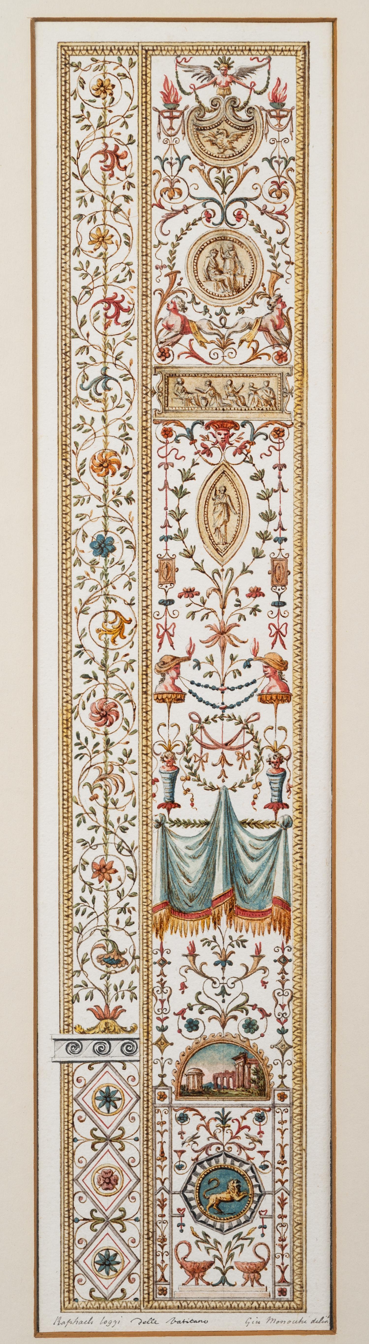 A Set of Eight Neoclassical Watercolor Illustrations