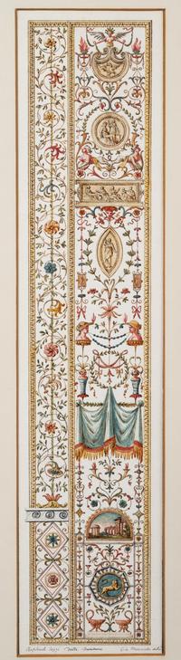 A Set of Eight Neoclassical Watercolor Illustrations