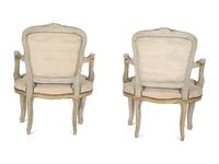 A Pair of Louis XV Style Painted Fauteuils