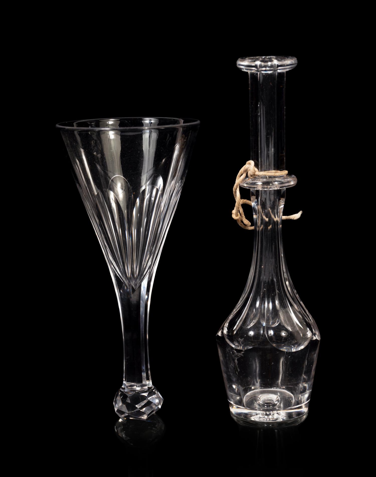 Two English Cut Glass Articles