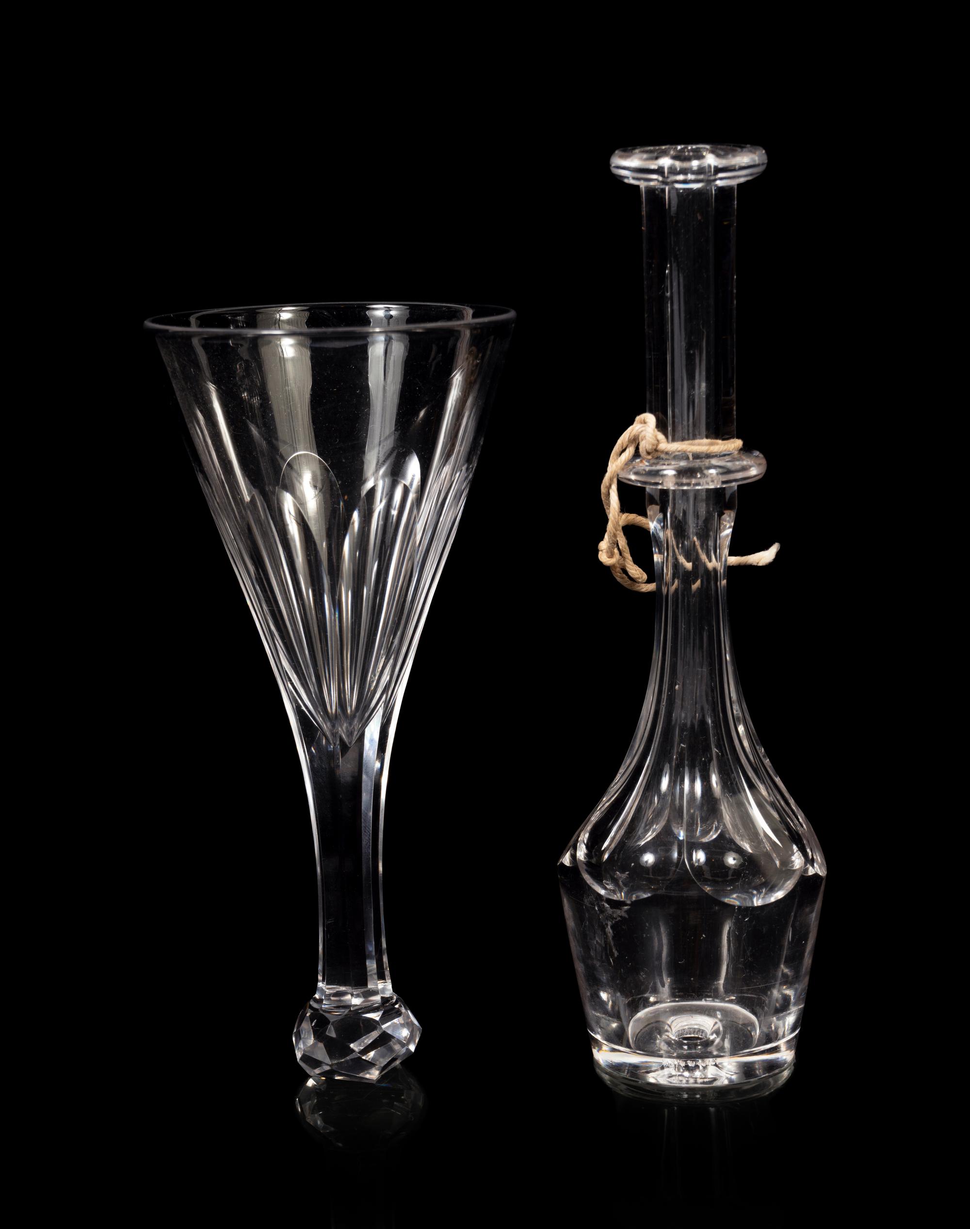 Two English Cut Glass Articles