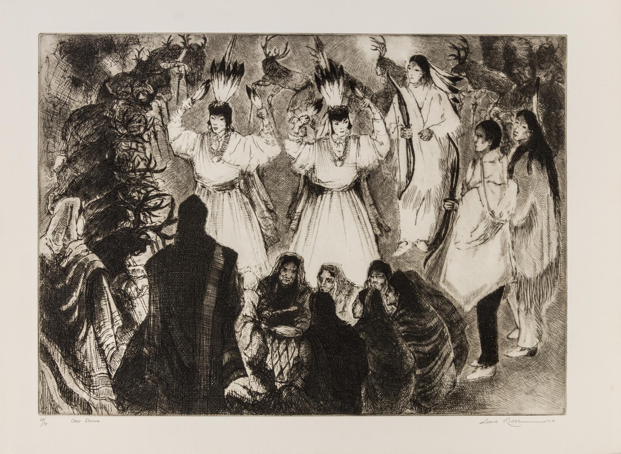 Gene Kloss, (American, 1903-1996), Deer Dance, 1969