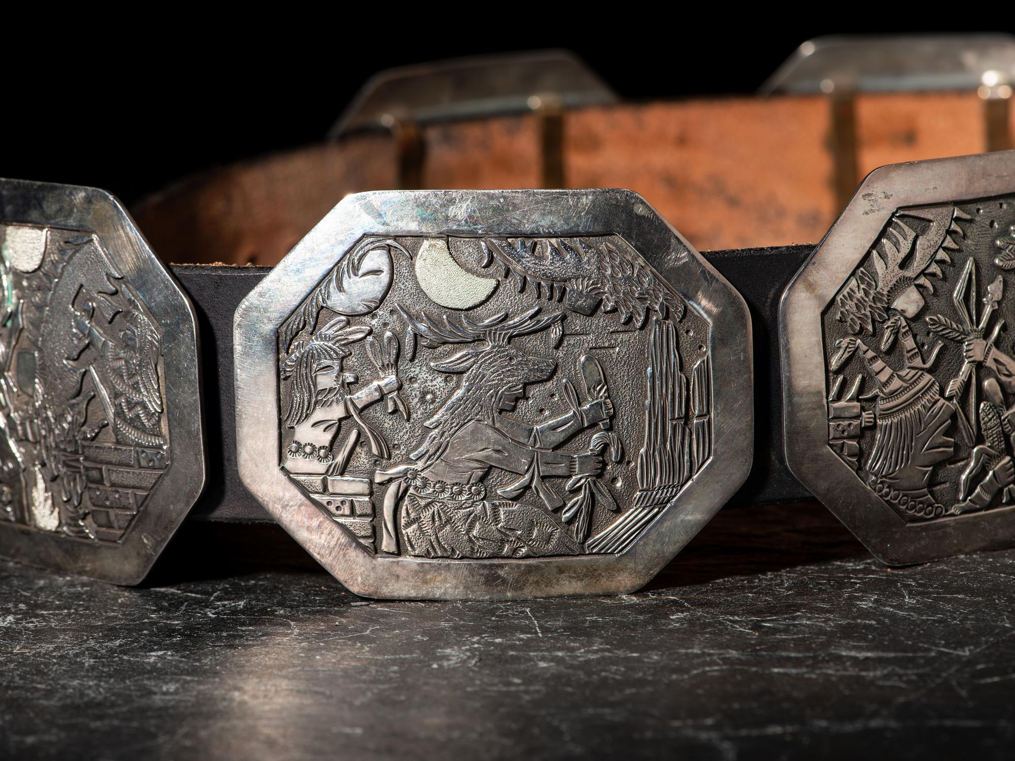 Silver Storyteller Concha Belt, 1994
