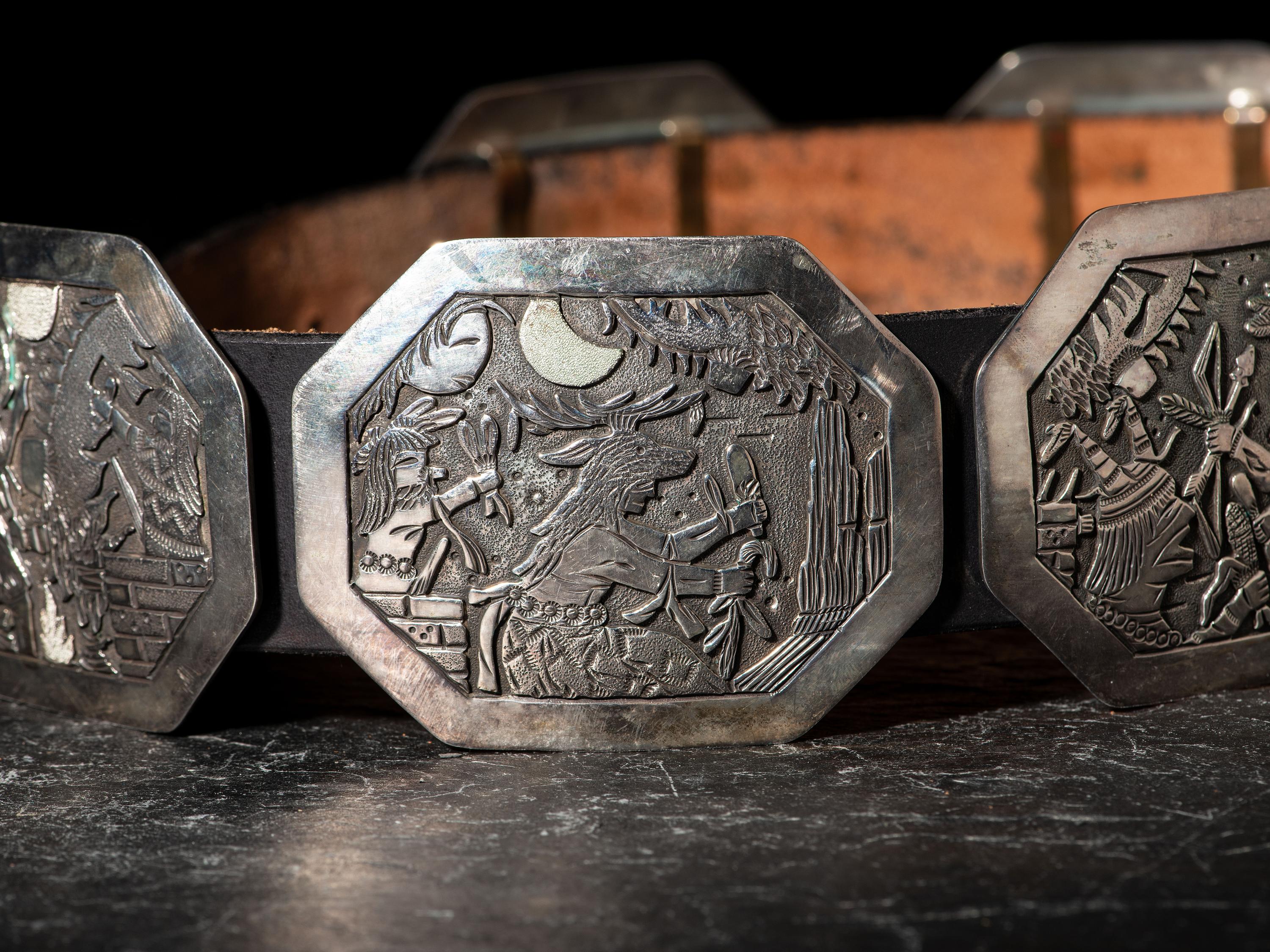 Silver Storyteller Concha Belt, 1994