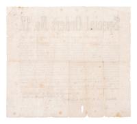 [CIVIL WAR - CONFEDERATE]. Special Orders No. 17 . Headquarters, Trans-Miss. District, Little Rock, Arkansas. 17 June 1862. [ With: ] Printed pass for Confederate soldier at Van Buren, Arkansas.