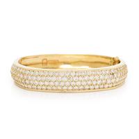 JOSE HESS, DIAMOND AND YELLOW GOLD BANGLE BRACELET