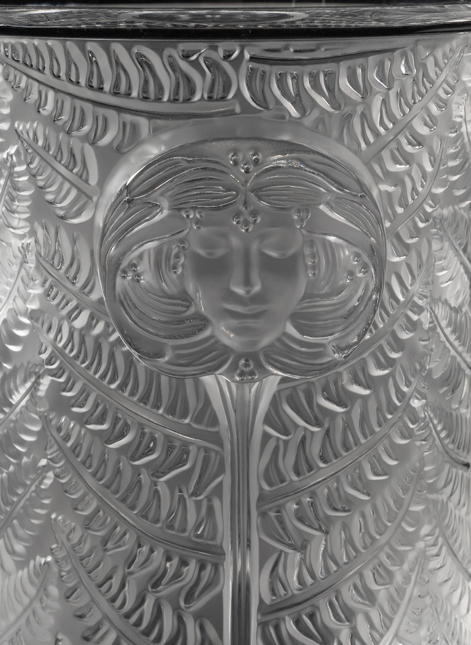 A Lalique Psyche Wine Cooler and a Lalique Antilles Ice Bucket