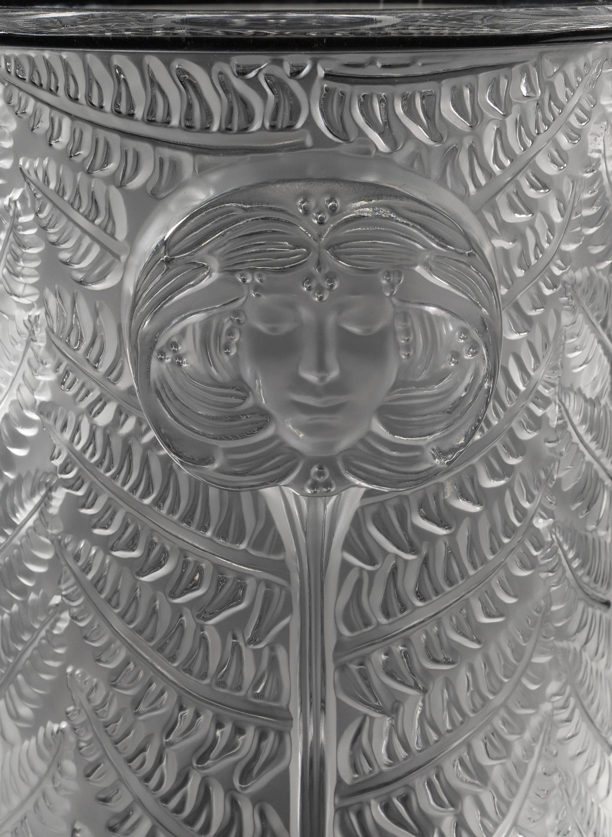 A Lalique Psyche Wine Cooler and a Lalique Antilles Ice Bucket