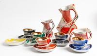 A Partial Group of Z.B. Katowicz plates and cups Height of tallest 8 inches