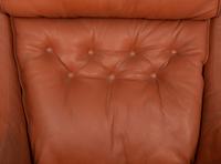 A Falcon Leather Armchair and Ottoman by Sigurd Ressell for Vatne Mobler