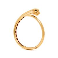 ANITA KO, ROSE GOLD AND TSAVORITE GARNET PANTHER BANGLE BRACELET