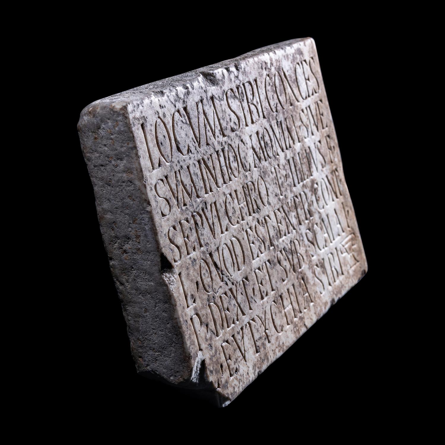 A Roman Marble Commemorative Plaque