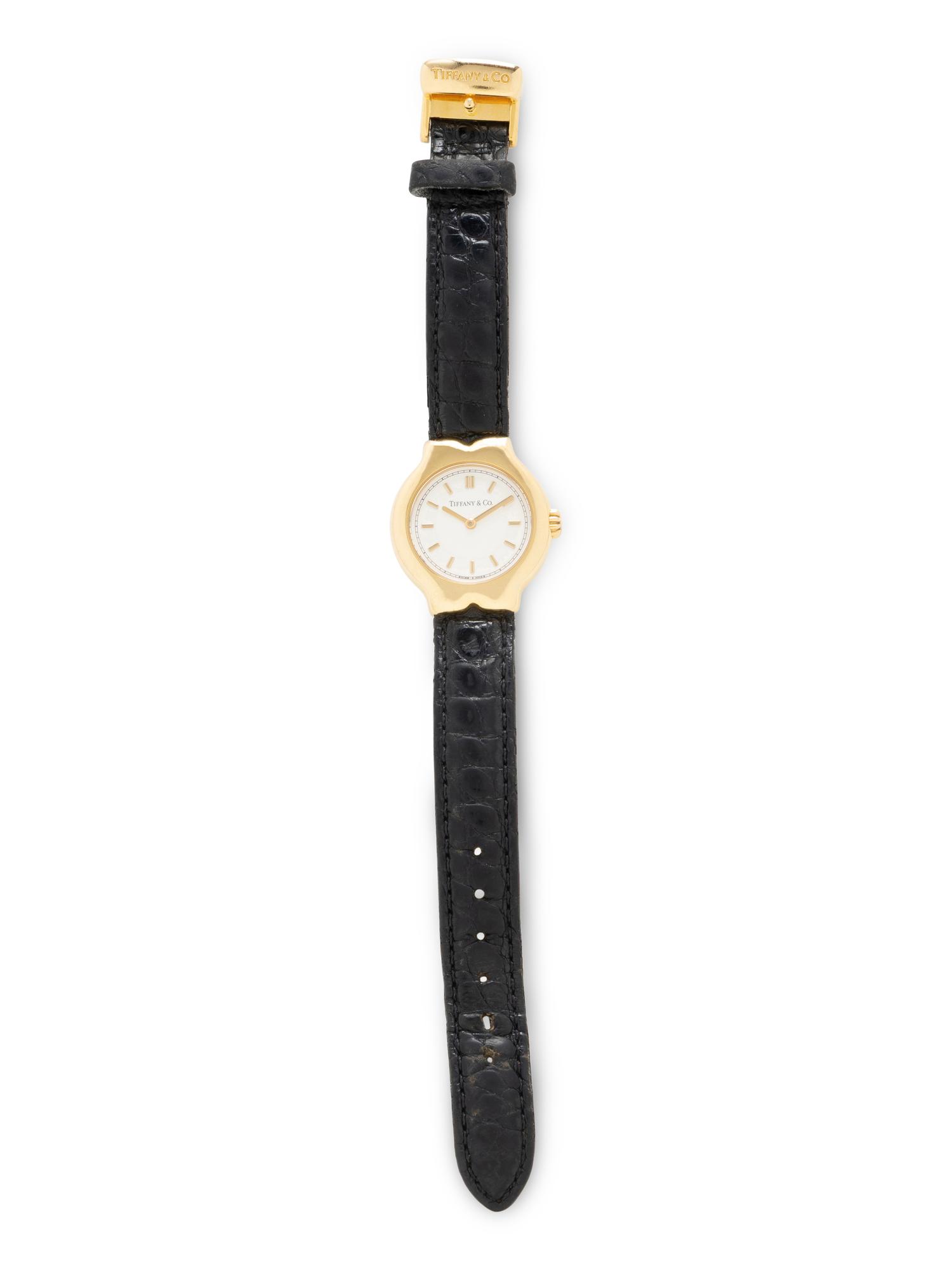 TIFFANY & CO., REF. LO130 YELLOW GOLD 'TESORO' WATCH